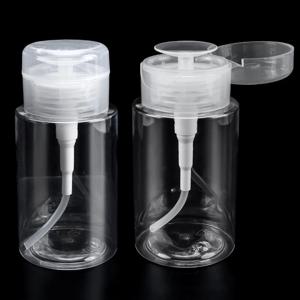 100/200ml 라인스톤 네일 폴리쉬 리무버 병 푸시 다운 빈 욕조 매니큐어 보풀 없는 냅킨 펌프 보관 병 네일 도구