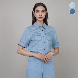 [최초가 68,000원] 홈쇼핑 인기 데님 하프슬리브 셔츠 2종 택1