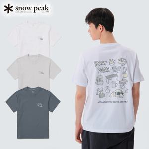 스노우피크 에어로쿨 기어 반팔 티셔츠 S25MMFTS78 피크캠핑