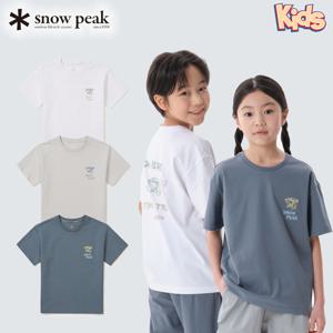 스노우피크 키즈 에어로쿨 기어 반팔 티셔츠 S25MKFTS95 피크캠핑