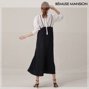 [비뮤즈맨션] Back point layered dress - Navy [BE20SSOP005NY]
