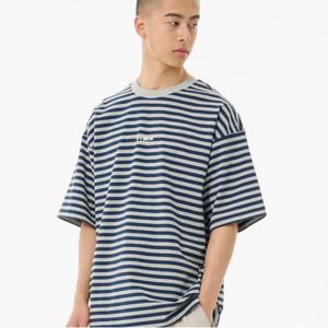 [라이프워크] 남성 스트라이프 발포 반팔 티셔츠_LW252TS409