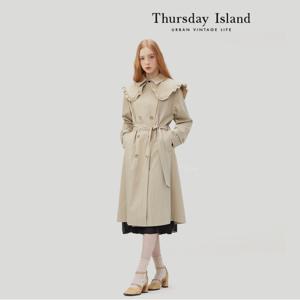 [Thursday Island] 프릴 케이프 트렌치 코트(T232MCT532W)