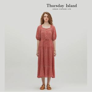 [Thursday Island] 레이스 믹스 롱 원피스(T234MOP305W)