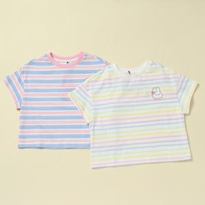 로엠걸즈멀티 스트라이프 반팔티RGRA2541CJD