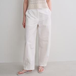 barrel linen blend pants (white)
