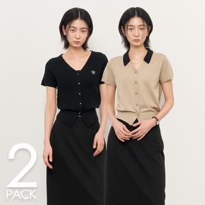 1번 [1+1] WOMAN 텐셀 하프 가디건 2TYPE