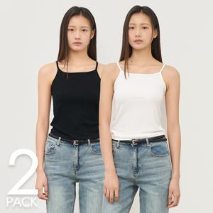 9번 [1+1] WOMAN 네로우 스트랩 슬리브리스 [2COL] / WBE2L01521