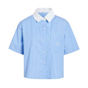 [JJ지고트]스트라이프 컬러포인트 셔츠블라우스 GP6N0BL611