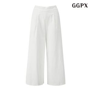 정상가:59,000원 | 베이직 뒷 밴딩 포켓 핀턱 와이드 롱 팬츠 (GOBTA011D)