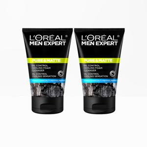 맨 엑스퍼트 퓨어앤매트 숯파우더 클렌징폼 100ml 2개+오일 샤쉐 2매(랜덤)