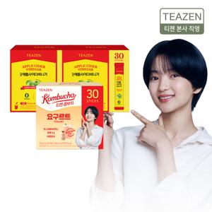 애플 사이다 비니거 30스틱x2박스+콤부차 요구르트 30스틱