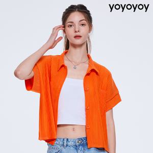 yoyoyoy [여성][최초가 129,000원] 앞포켓 카라 반팔 블라우스_AI04WNPBL01