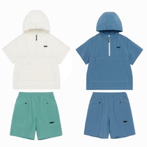 아델리 후드아노락 세트 반팔 반바지 K252UAN220-SET