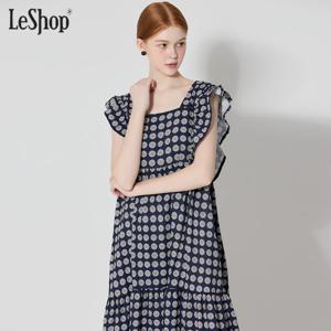 스퀘어넥 프릴 민소매 원피스