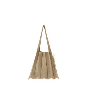 Lucky Pleats Knit S Starry Hazelnut