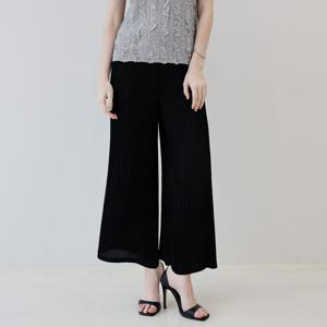 [최초가 118000원] 더블 플리츠 스트레이트 팬츠_YJ04WOPSL84_BK1