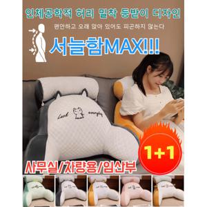 아이스 테릴렌 다기능 허리 등쿠션 1+1 당일배송 쿨링 아이스빈 대형 쿠션 대왕 쿠션 베개 메모리폼 냉감