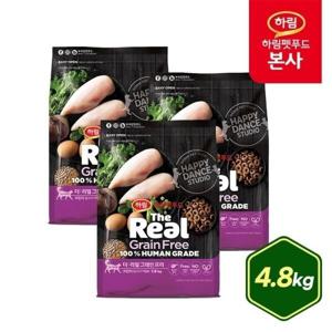 건식사료/하림펫푸드 더리얼 캣 그레인프리 크런치 닭고기 어덜트 4.8kg