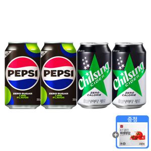 펩시제로 12개 + 칠성사이다제로 12개 355ml 총 24캔 + 위생장갑 150매