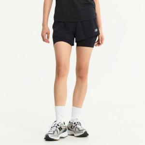 뉴발란스반바지 EQS NBNVE4P012-19 WOMEN RC 3부 2IN1 숏팬츠 (STANDARD FIT)