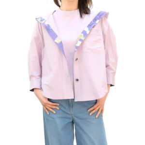 [비꼴리끄(여성)]후디 칠부 소매 셔츠자켓 B252PJ1010