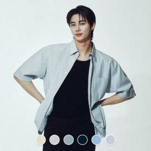 [지오다노] 남성 오버핏 포플린 셔츠 045511