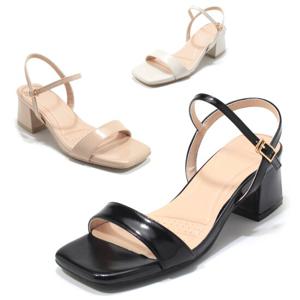 [세라] 여성 컴포트 샌들 C24S415 블랙 아이보리 스킨 5CM
