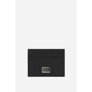 DOLCE & GABBANA logo plate detailed Dauphine leather card case BP0330AG21980999