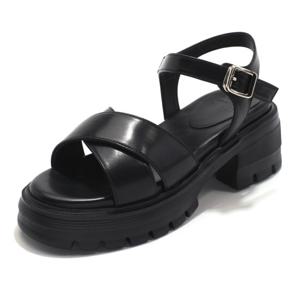 [세라]C25S002 청키 샌들  블랙 4CM