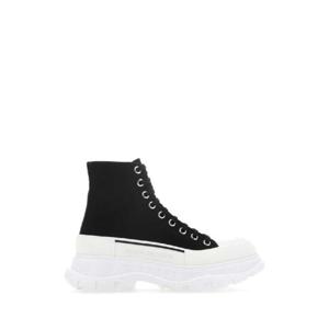 ALEXANDER MCQUEEN 블랙 캔버스 색 스니커즈 705659W4MV2 1070