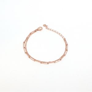 오팔하우스 925Silver 민자 레이어드 두 줄 팔찌 OPMUB11933