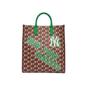 MLB 공용 모노티브 코티드캔버스 토트백 3AORM053N-50BRD