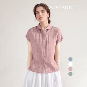ATMARK (77까지)캡소매라운드카라셔츠_AA53SH017G