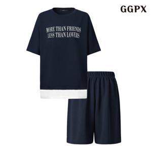 [GGPX]반팔 하프 팬츠 셋업 (GPBOW055D)
