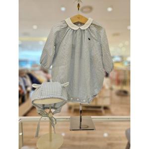 [블루독베이비] 25SS (BL)우븐체크세트바디수트 HH (4517004007)