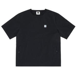 코닥 크로마 브리즈 우븐 라운드 반팔티셔츠 BB K4223EWT46 BLK BLU IVR