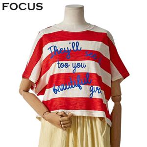 [포커스]줄무늬크롭티셔츠(FM4F7TS0291)