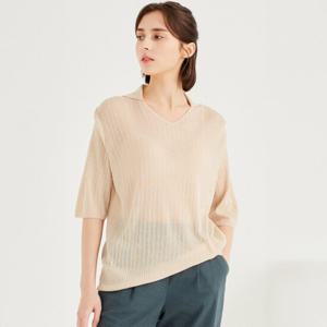 [유닛] 오픈 폴로넥 반팔 풀오버 _ZHOUF-2KPN3032