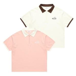 에꼴리에 TC01 4부 반집업 배색 카라티/4부 배색 랍바 돌핀 바지셋트 25B1757.1758