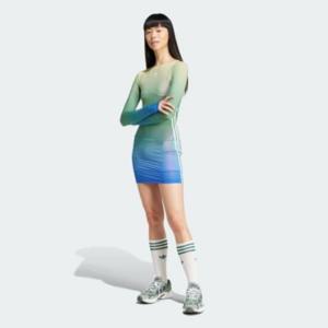 M 아디다스반바지 CQK JF8267 오리지널스 올오버 프린트 긴팔 미니 드레스