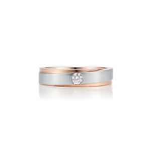 [GB] 크로스 콤비 다이아 14K GOLD 여성 커플링 반지 LRF25029D