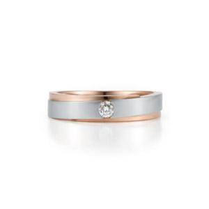 [GB] 크로스 콤비 다이아 14K GOLD 남성 커플링 반지 LRF25030D