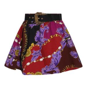 Versace 진스 꾸뛰르 체인 쿠튀르 하이웨이스트 미니 스커트 75HAE325FS111 G51 TP942663457