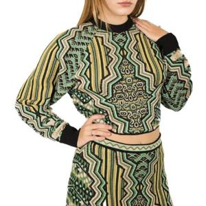 M Missoni 에스닉 프린트 니트 크롭 점퍼 QD3KC11F2T5 015 TP942641388