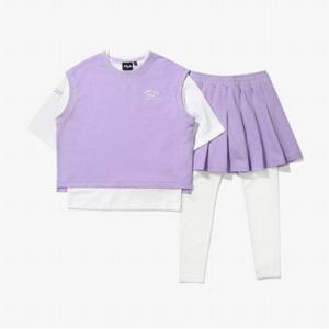 [37%OFF][휠라키즈] 플리츠 스커트 코디 3pcs 세트 (FK2FSG2103F_LVI)
