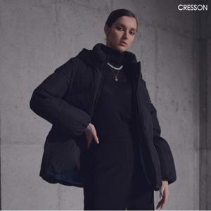크레송 여성 블랙 사선 퀼팅 시베리안 덕 다운점퍼 C234B801A_11