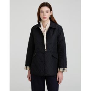 닥스 여성 24FW BEST역시즌세일블랙 체크 소매 포인트 퀼팅 자켓 DLJA4D891BK