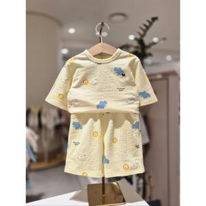 블루독베이비 10 25SS봄신상(YE)사파리 7부 상하세트 (4517067214)