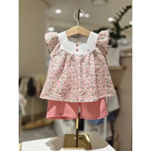 블루독베이비 10 25SS여름신상(PK)핑크플라워 상하세트 (4531361006)